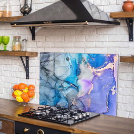 Wallity Pintura Decorativa de Vidrio Templado Multicolor 70 x 100 cm